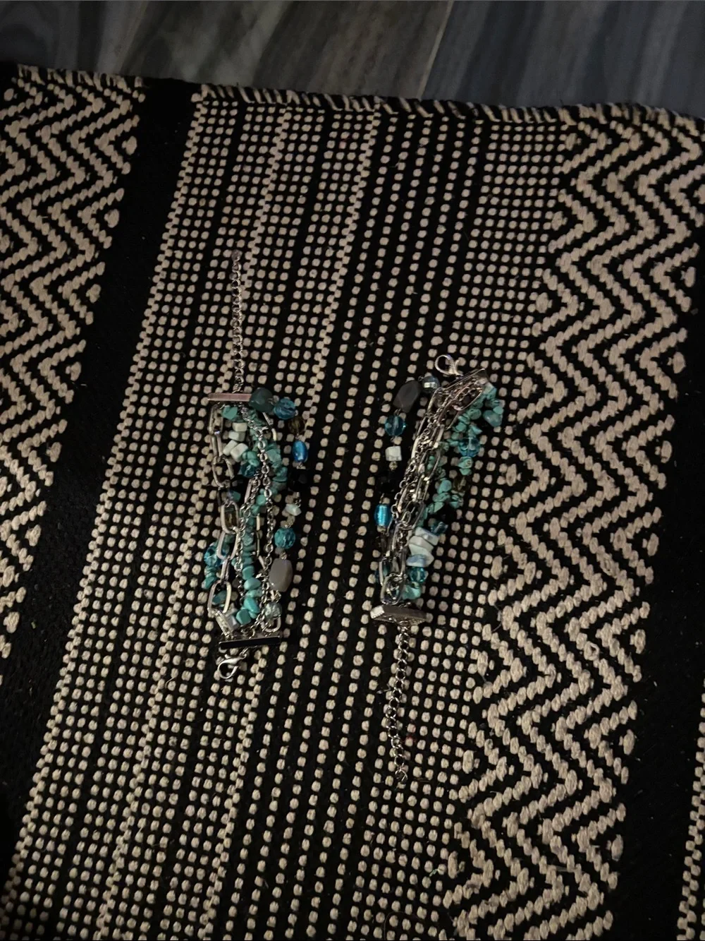Turquoise Seed Bead Face Mask Lanyard - Women Accessories